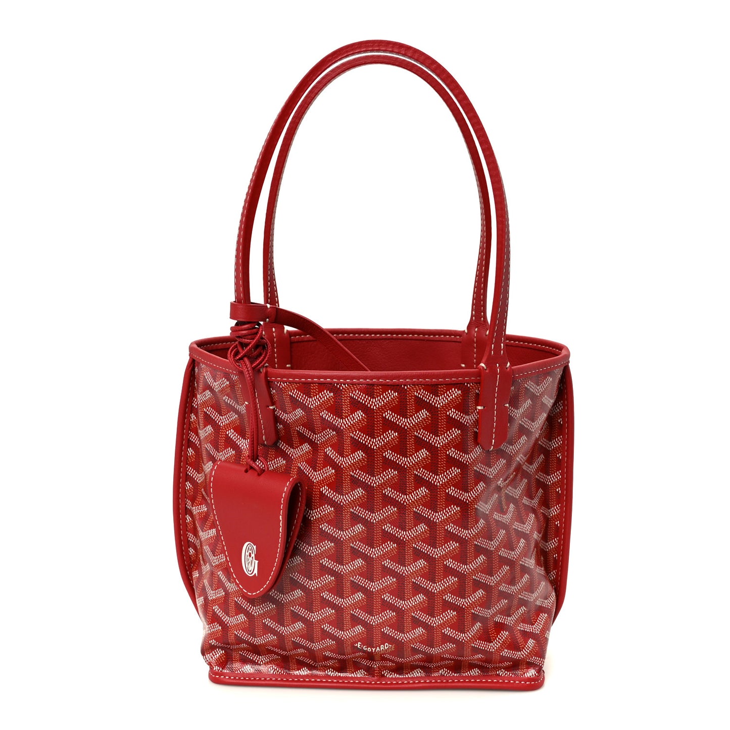 Goyardine Reversible Mini Anjou Red