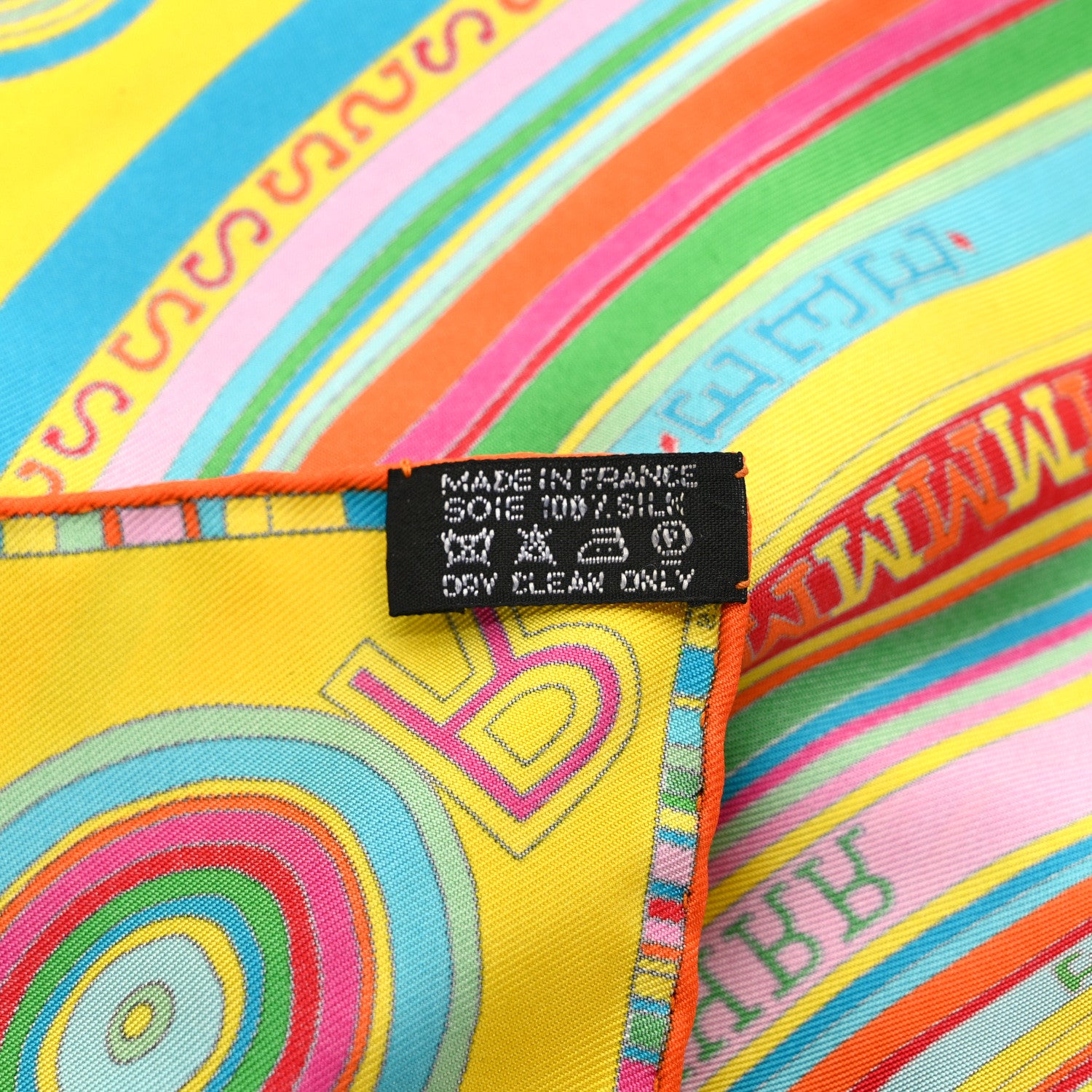 Hermes Silk Tohu Bohu Pocket Square 4 of 4