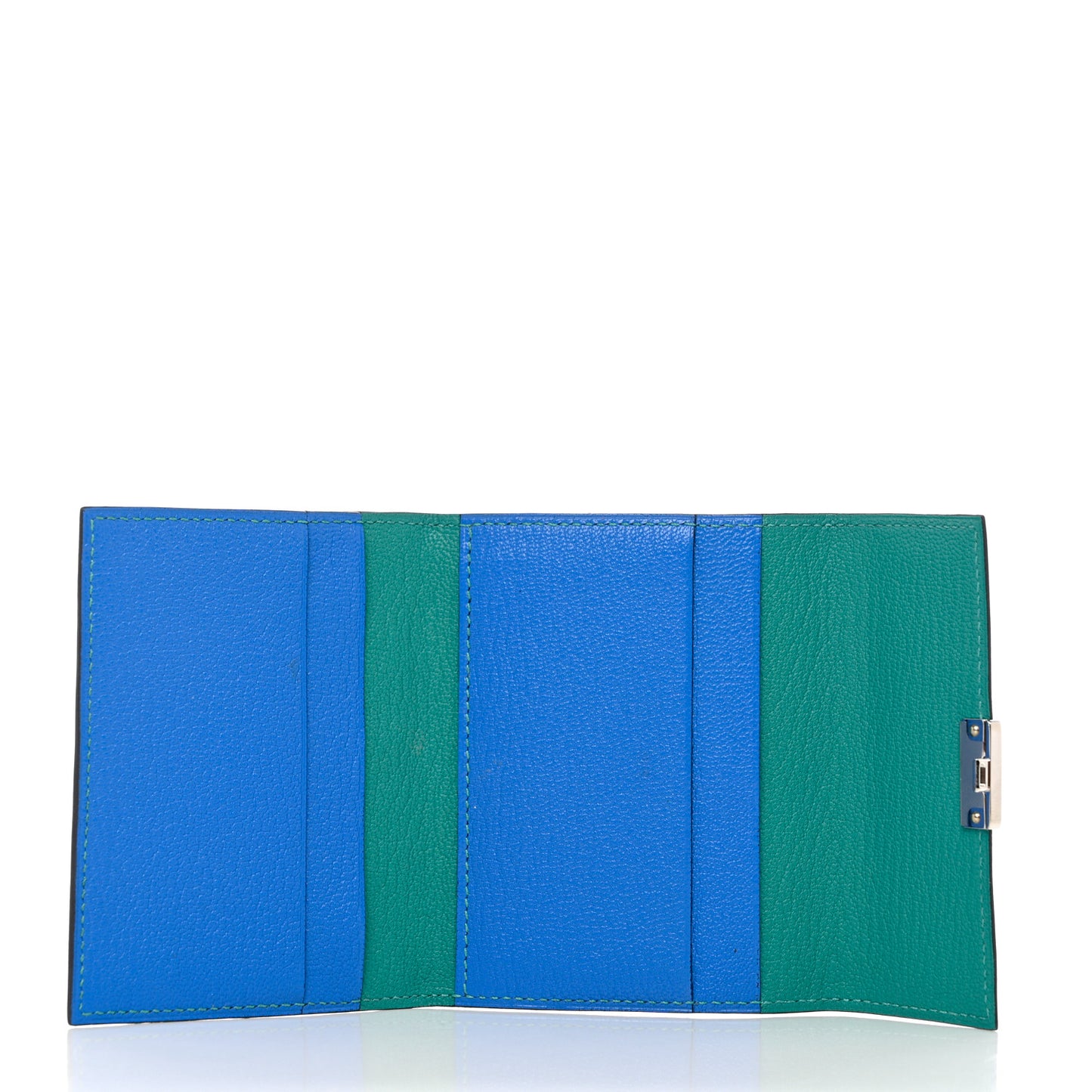 Chevre Mysore Mini Clic Card Holder Bleu Hydra Vert Verone