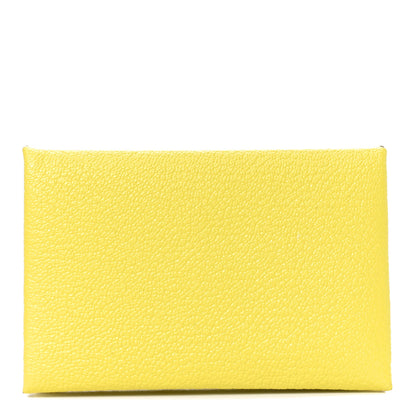 Hermes Chevre Mysore Calvi Card Case Lime 1 of 8