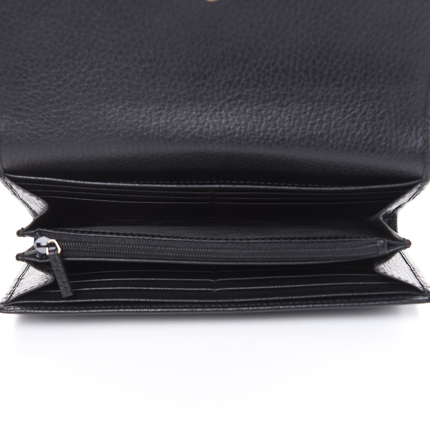 Gucci Dollar Calfskin Swing Continental Wallet Black 5 of 8
