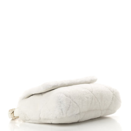 Chanel Shearling Lambskin Crystal Strass Flap White 4 of 12