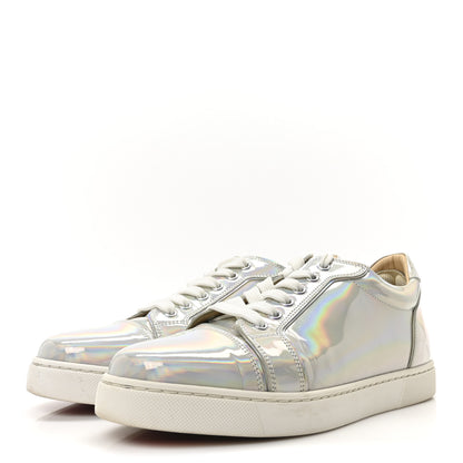 Christian Louboutin Patent Psychic Vieira Flat Sneakers 39 White Silver 3 of 10