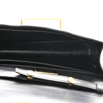 Prada City Calfskin Crocodile Cahier Bag Black 5 of 11