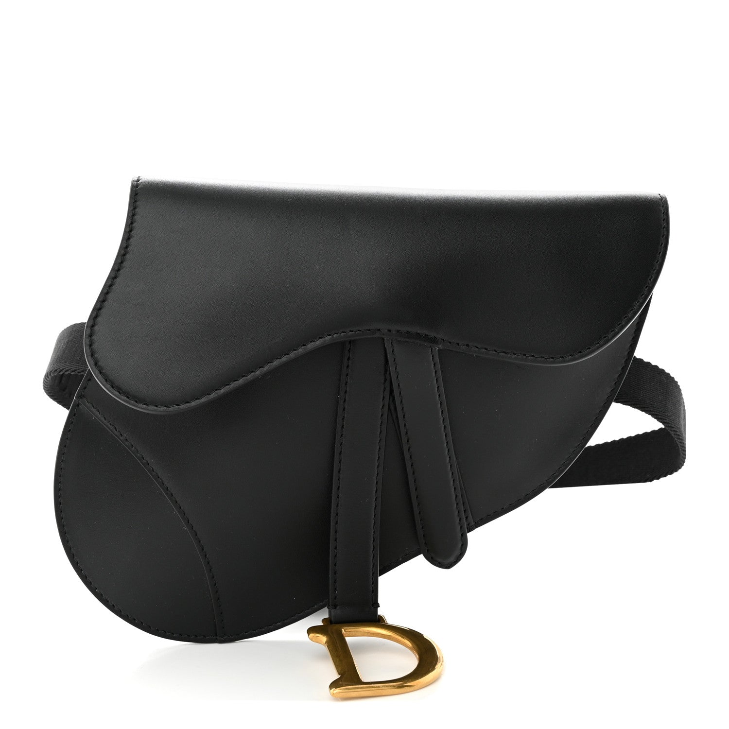 Christian Dior Calfskin Saddle Belt Bag Black 1 of 11