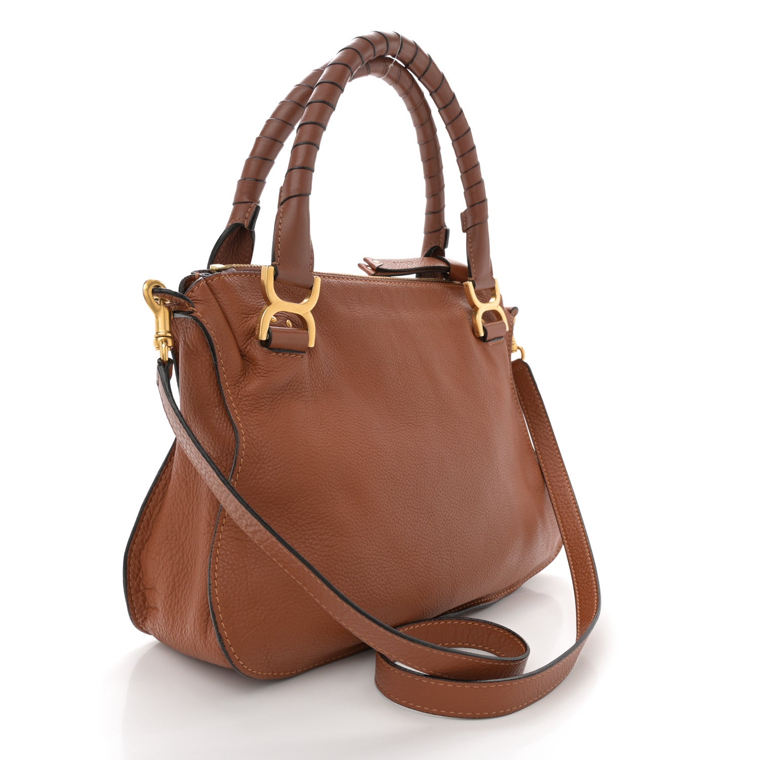 Chloe Calfskin Medium Marcie Satchel Tan 3 of 13