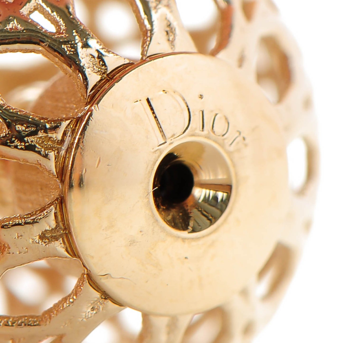 Cannage Mise En Dior Tribal Earrings Gold