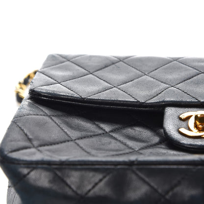 Chanel Lambskin Quilted Mini Square Flap Bag Navy 16 of 18