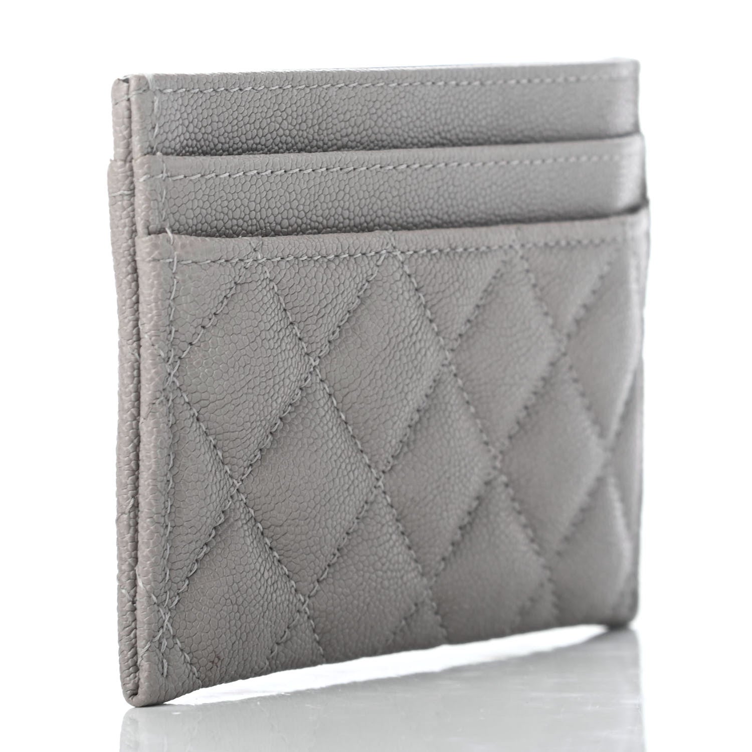 Chanel Caviar Quilted Boy Card Holder Grey 3 of 8