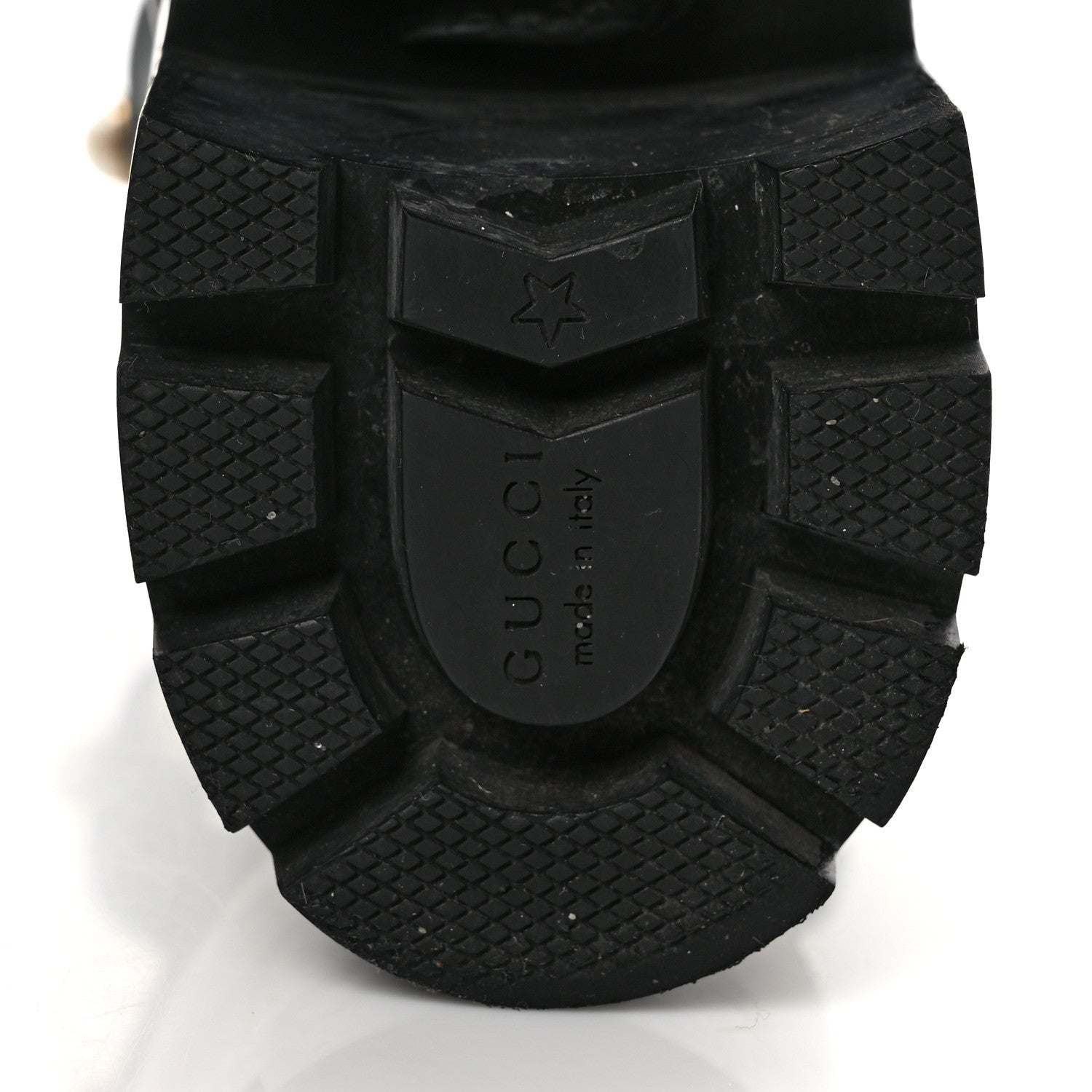 Gucci Calfskin Embroidered Lace Up Combat Ankle Boots 40 Black 6 of 9