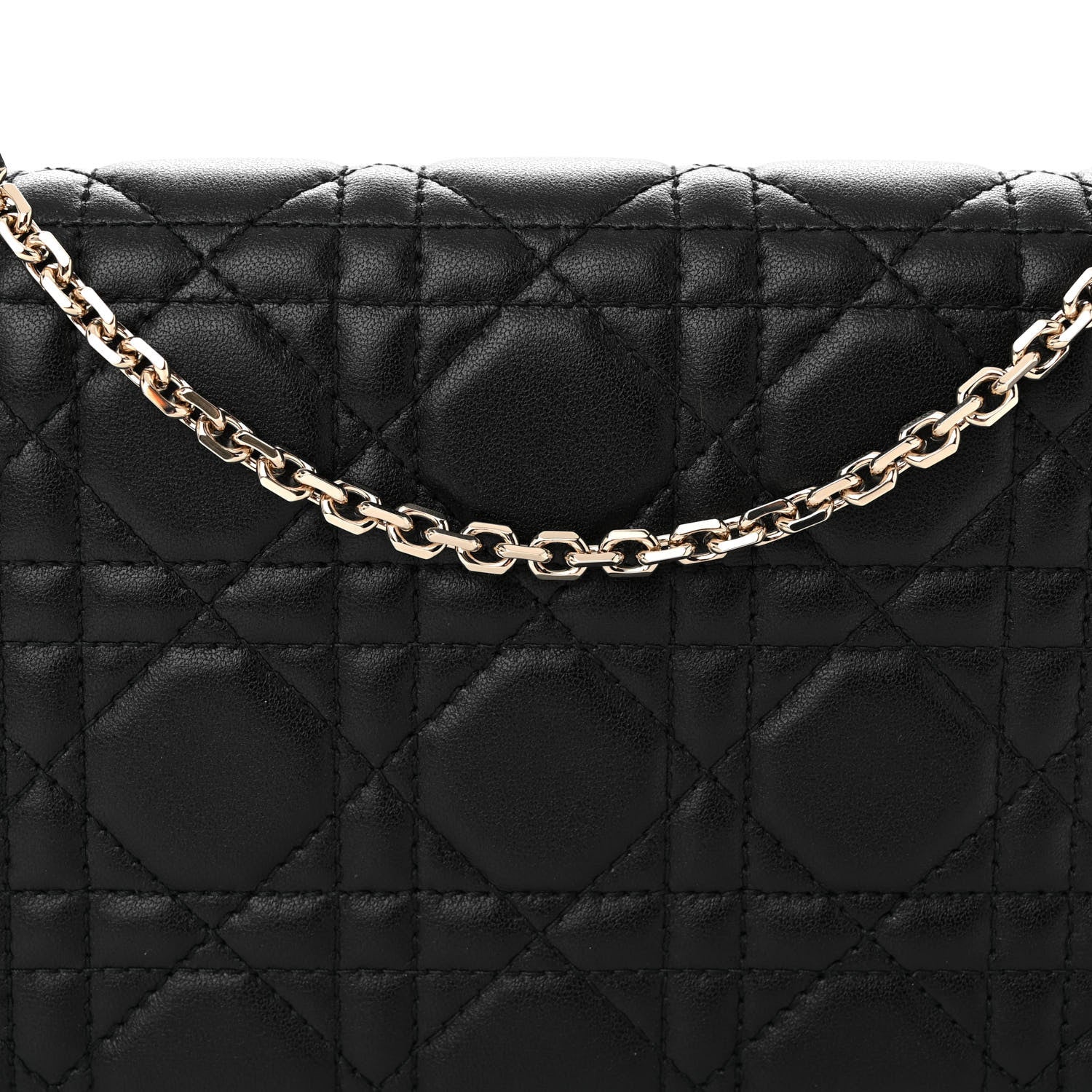 Christian Dior Lambskin Cannage Lady Dior Pouch Black 8 of 10