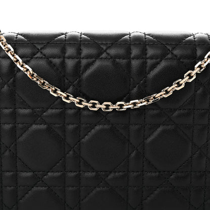 Christian Dior Lambskin Cannage Lady Dior Pouch Black 8 of 10