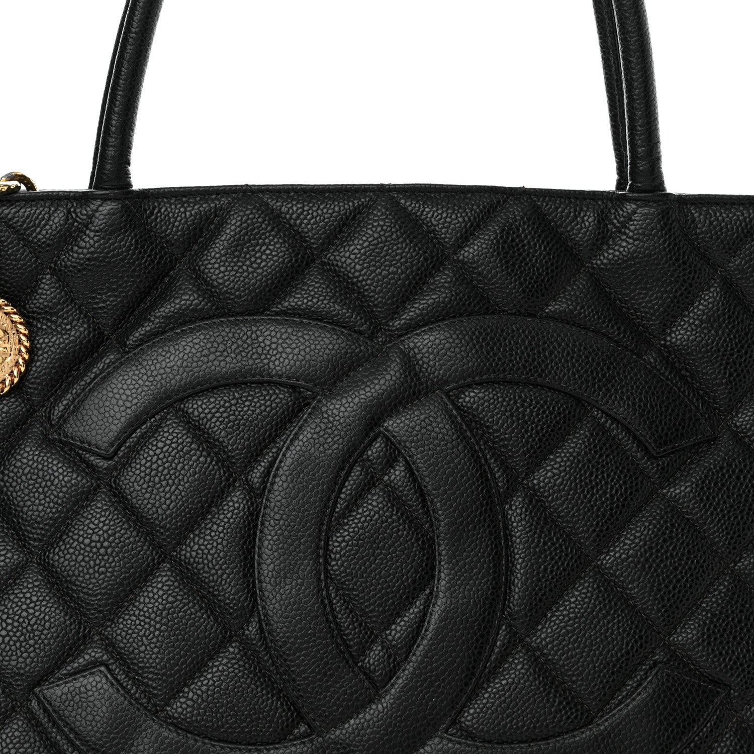 Chanel Caviar Quilted Medallion Tote Black 8 of 17