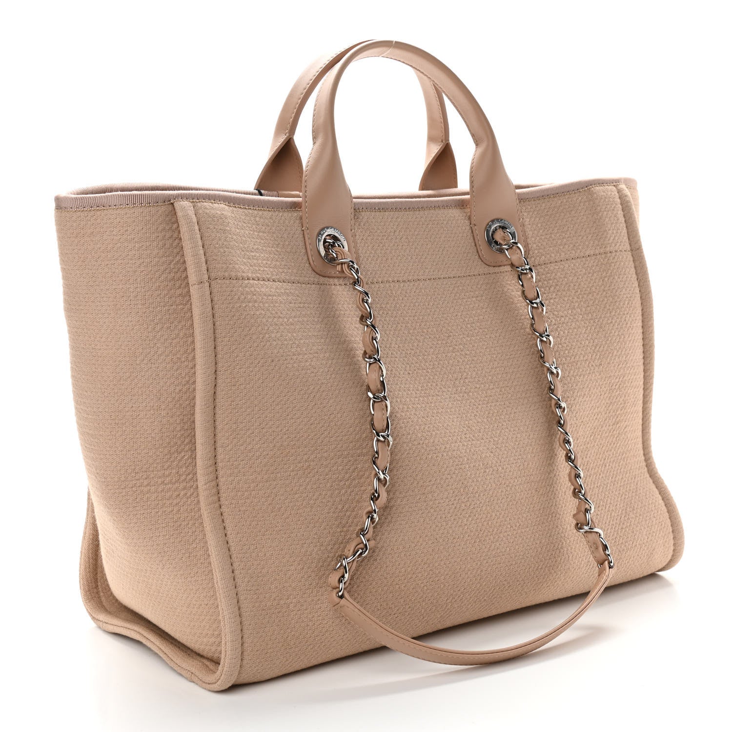 Chanel Mixed Fibers Medium Deauville Tote Beige 4 of 10