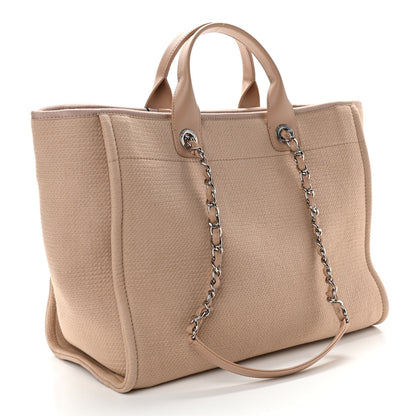 Chanel Mixed Fibers Medium Deauville Tote Beige 4 of 10