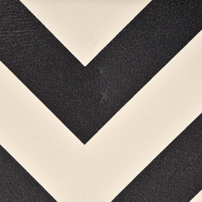 Valentino Garavani Nappa Chevron Striped Rockstud Wristlet Clutch Light Ivory Black 11 of 11