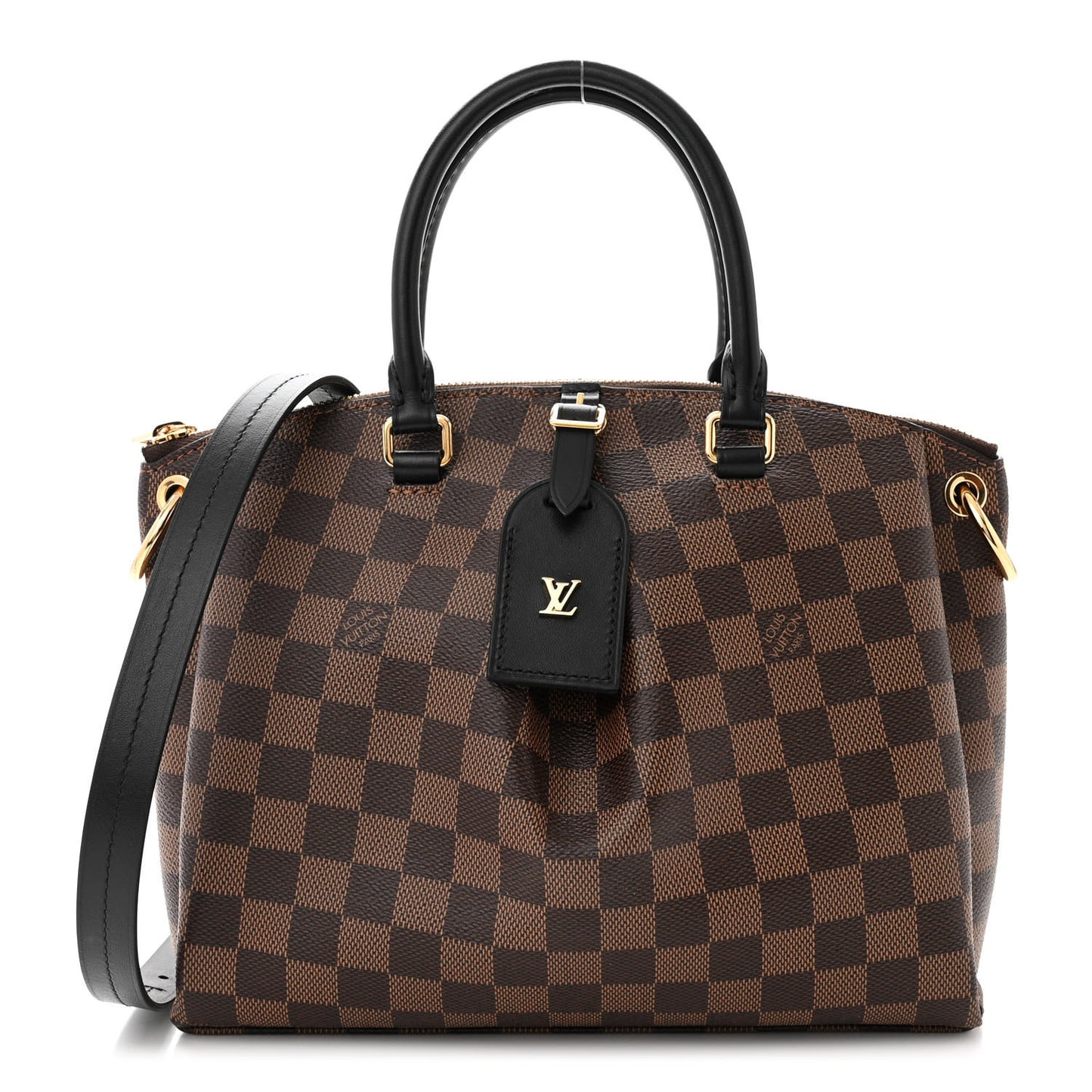 LOUIS VUITTON Damier Ebene Odeon Tote PM Black