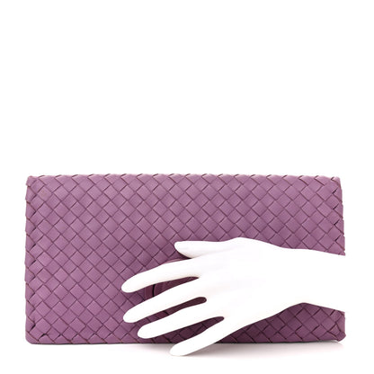 Bottega Veneta Nappa Intrecciato Turnlock Clutch Corot 2 of 12