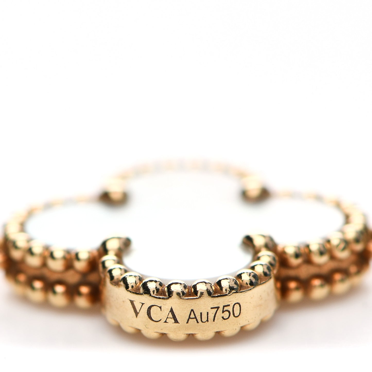 18K Yellow Gold Mother of Pearl 5 Motifs Vintage Alhambra Bracelet