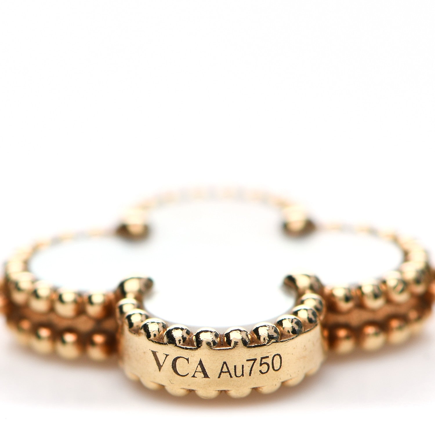 Van Cleef & Arpels 18K Yellow Gold Mother of Pearl 5 Motifs Vintage Alhambra Bracelet 4 of 6