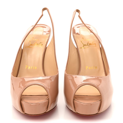 Christian Louboutin Patent Private Number 120 Pumps 35.5 Nude 2 of 8
