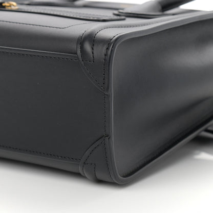 Celine Smooth Calfskin Nano Luggage Black 10 of 13