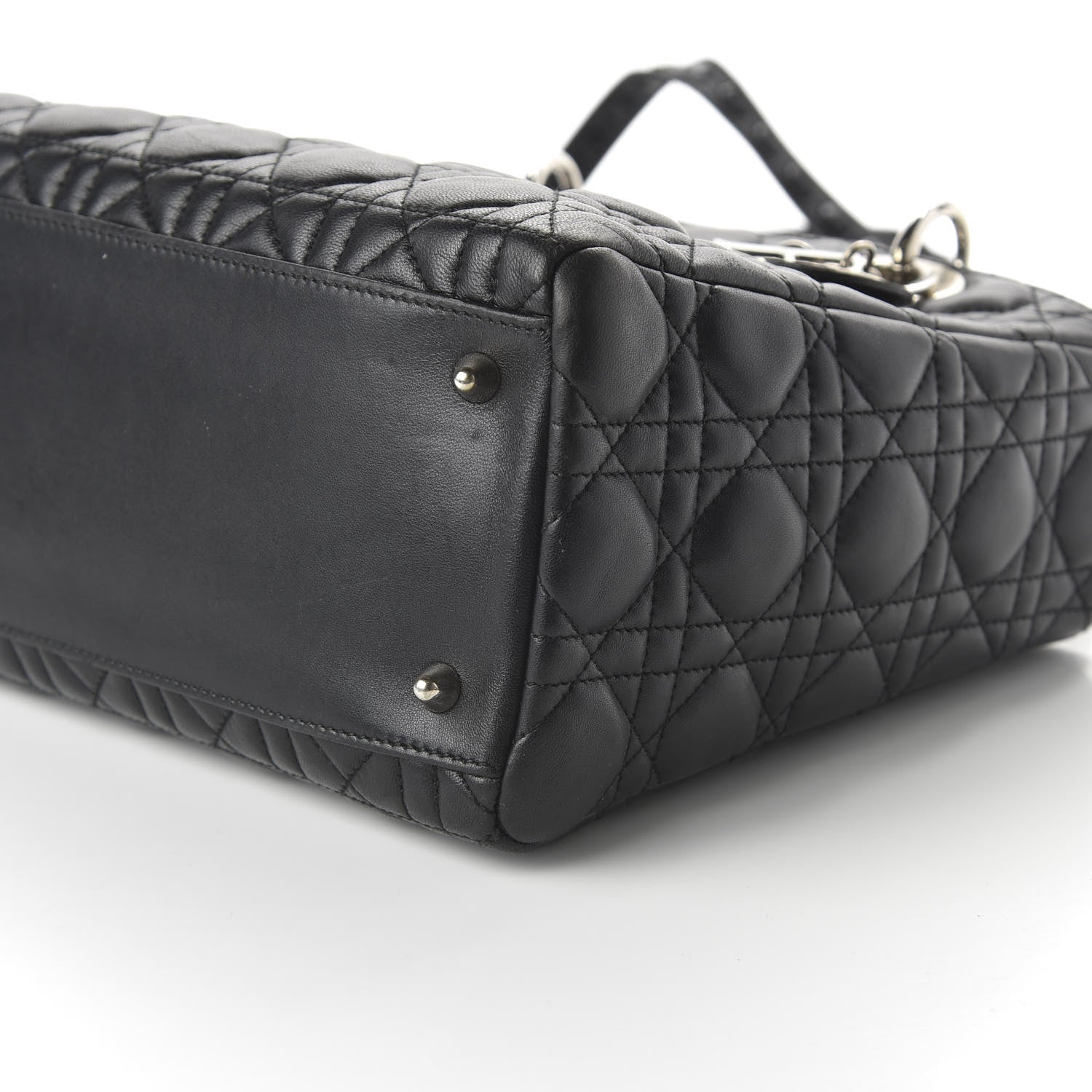 Christian Dior Lambskin Cannage Medium Whipstitch Lady Dior Black 7 of 9