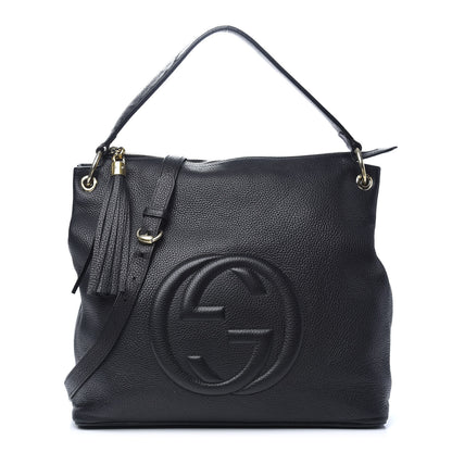 Gucci Pebbled Calfskin Large Soho Hobo Black 1 of 9