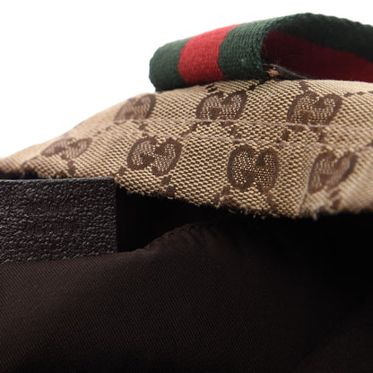 Gucci GG Monogram Medium Web Handle Vertical Tote Dark Brown 9 of 10