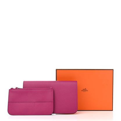 Hermes Evercolor Dogon Duo Wallet Rose Pourpre 10 of 10