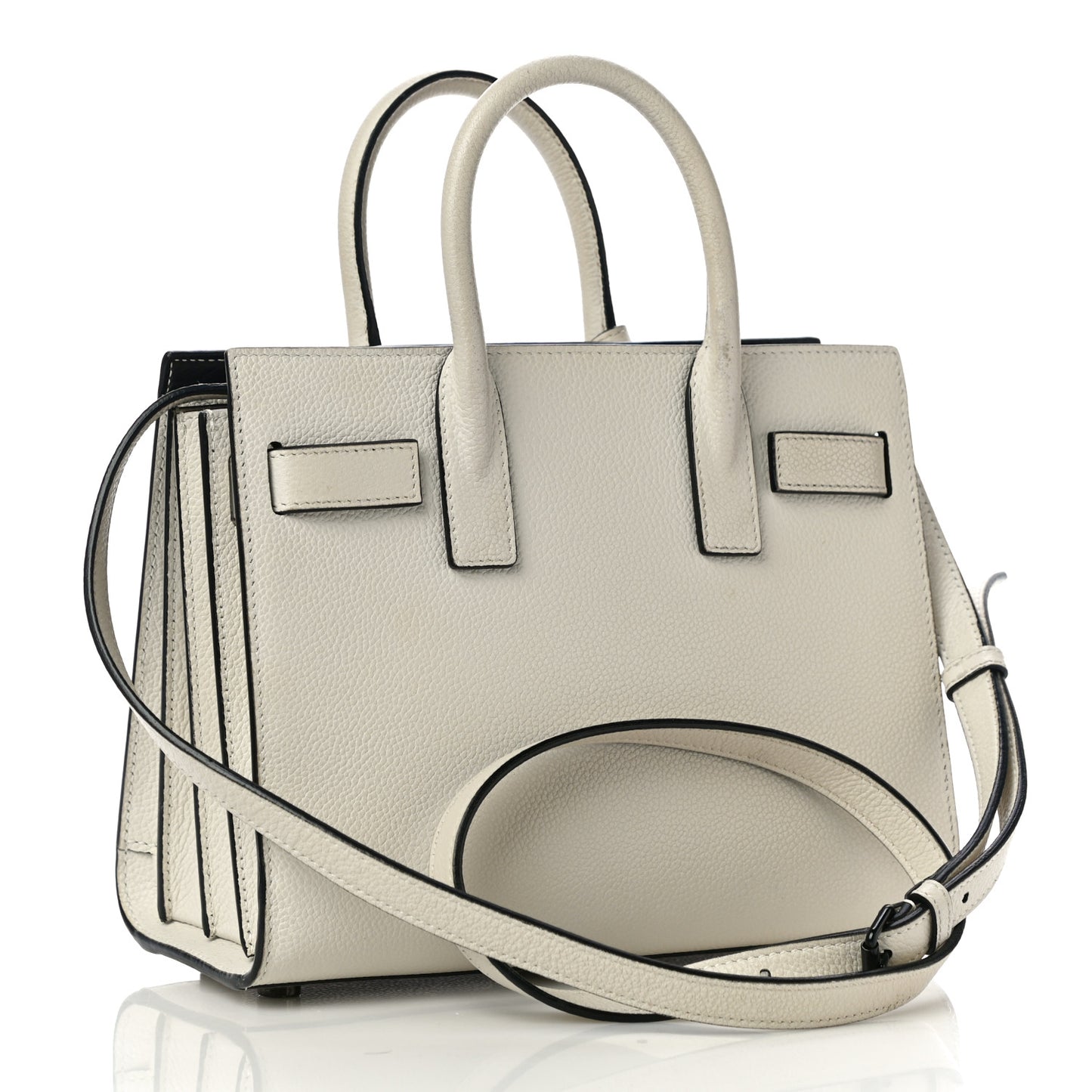 Grained Calfskin Nano Sac De Jour Porcellana Black