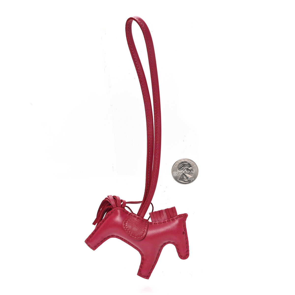 Milo Lambskin Grigri Rodeo Horse Bag Charm PM Rubis