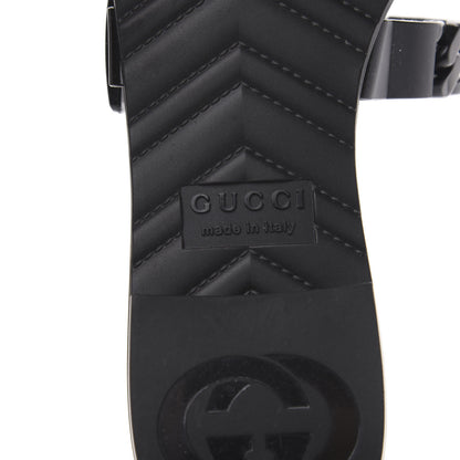 Gucci Rubber Womens Slide Sandals 36 Black 7 of 8