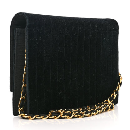Chanel Velvet Vertical Horizontal Quilt Single Flap Black 3 of 11