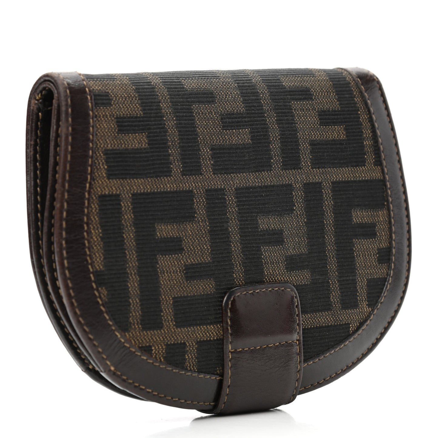 Zucca Compact Round Wallet Tobacco