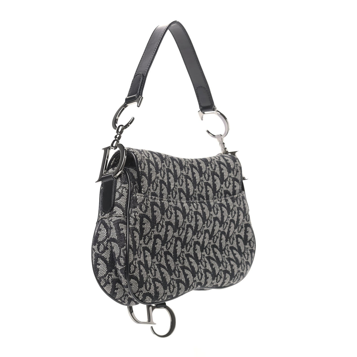 Monogram Double Saddle Bag Black