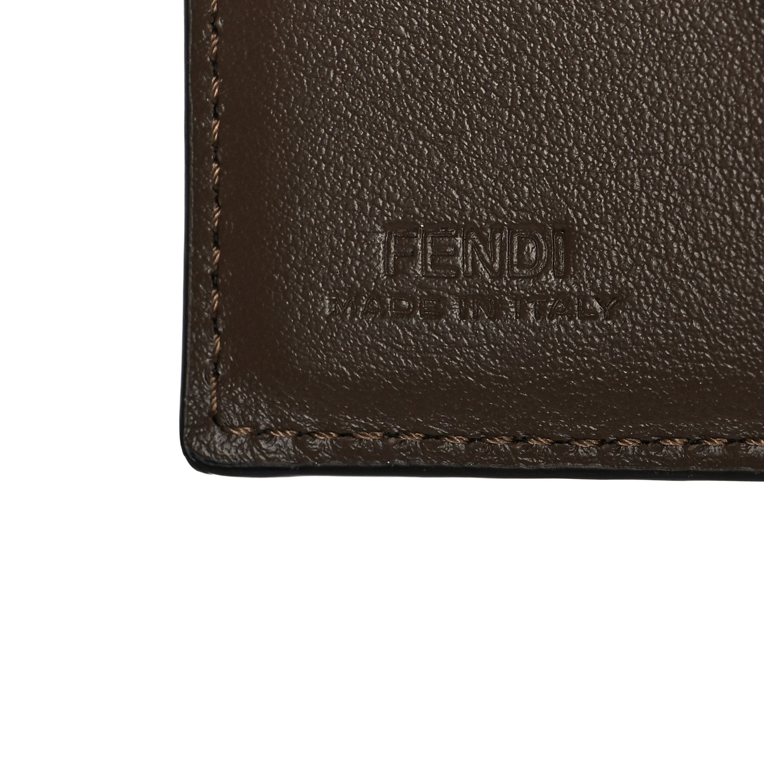 Fendi Vitello Soft F is Fendi Bi-Color FF 1974 Embossed Micro Tri-Fold Envelope Wallet Maya Black 6 of 7