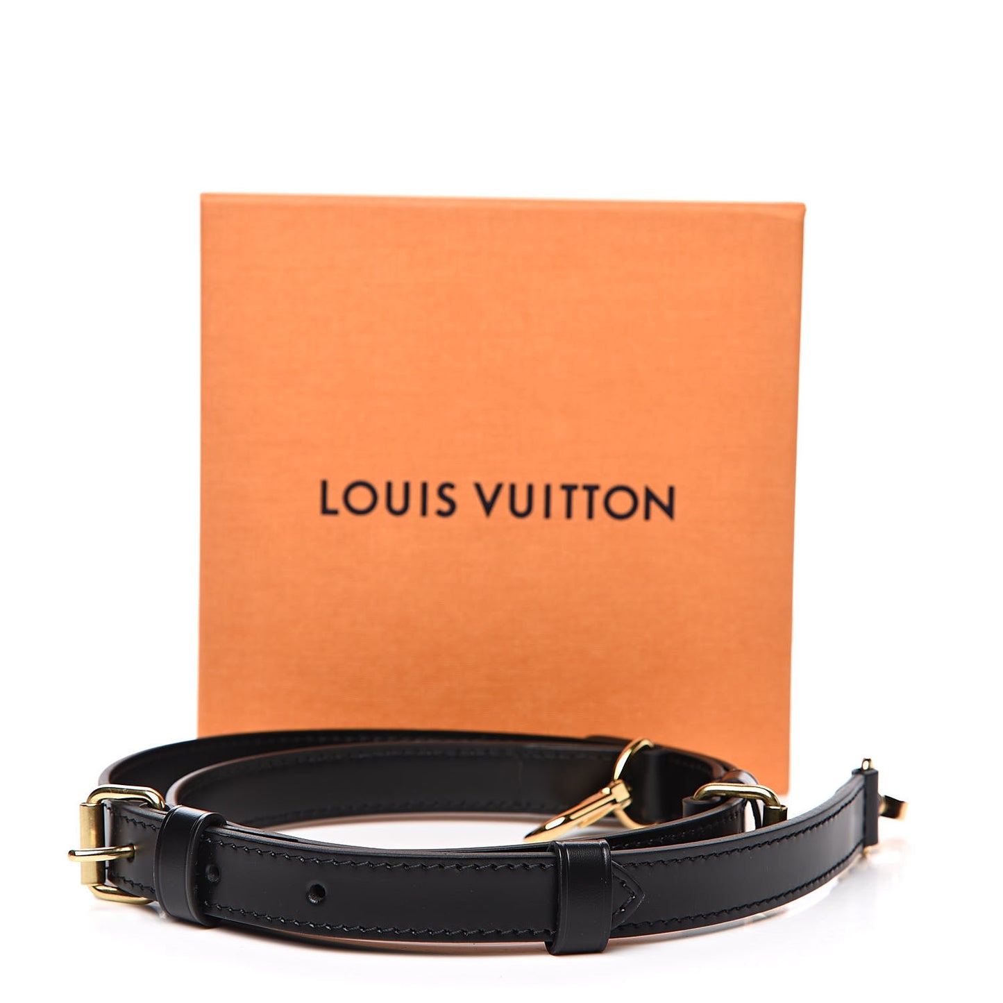 Calfskin Speedy Bandouliere Shoulder Strap Black