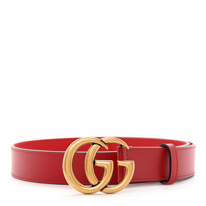 Gucci Moon Calfskin Double G 30mm Belt Red 1 of 6