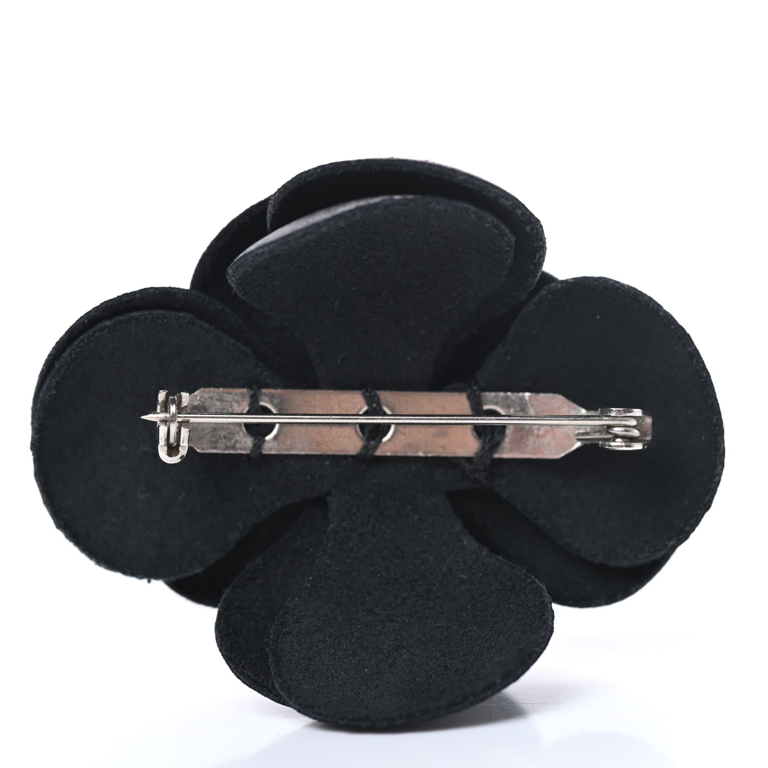 Chanel Lambskin Camellia Brooch Black 3 of 4