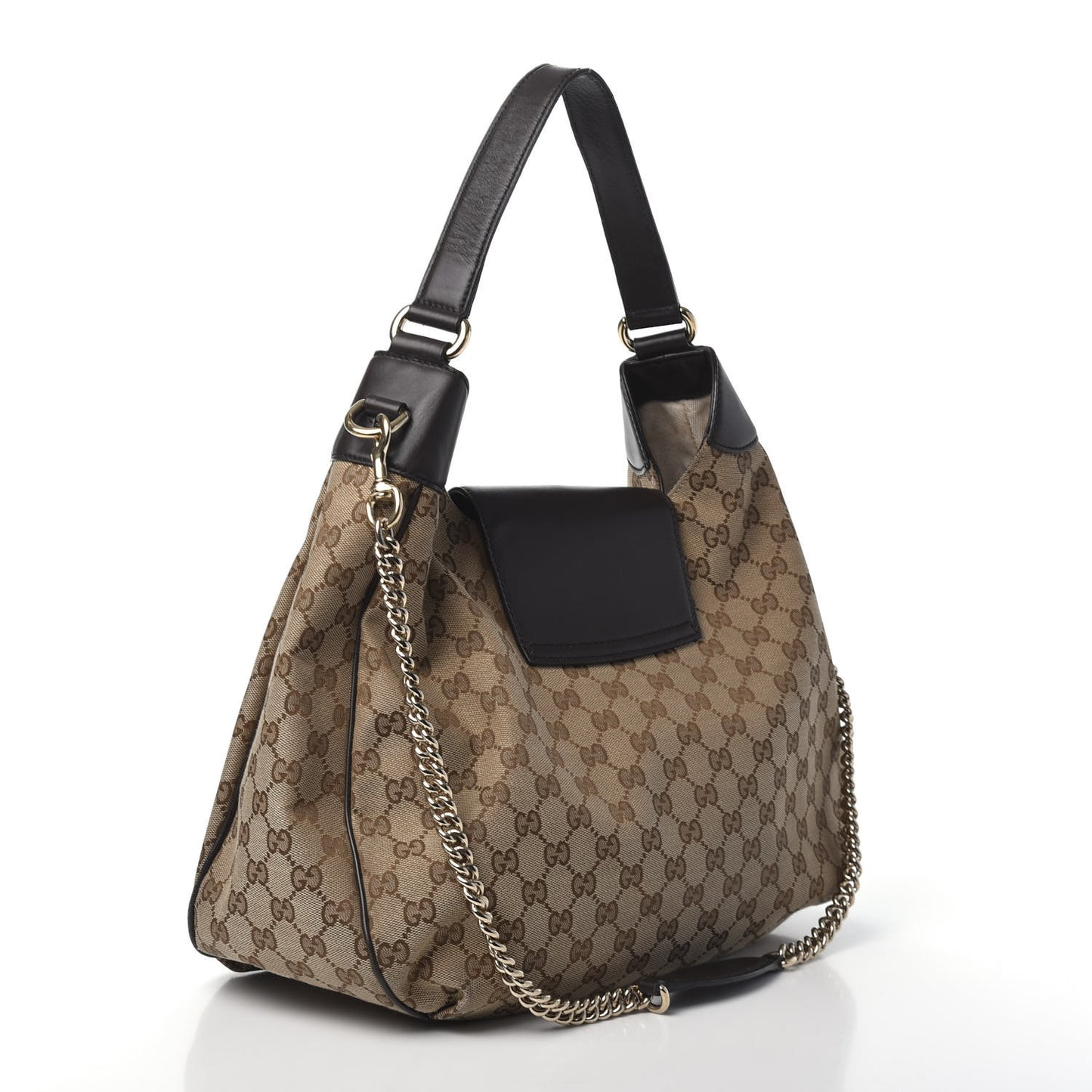 Monogram Margaux Calfskin Medium Emily Hobo Beige Ebony Cocoa