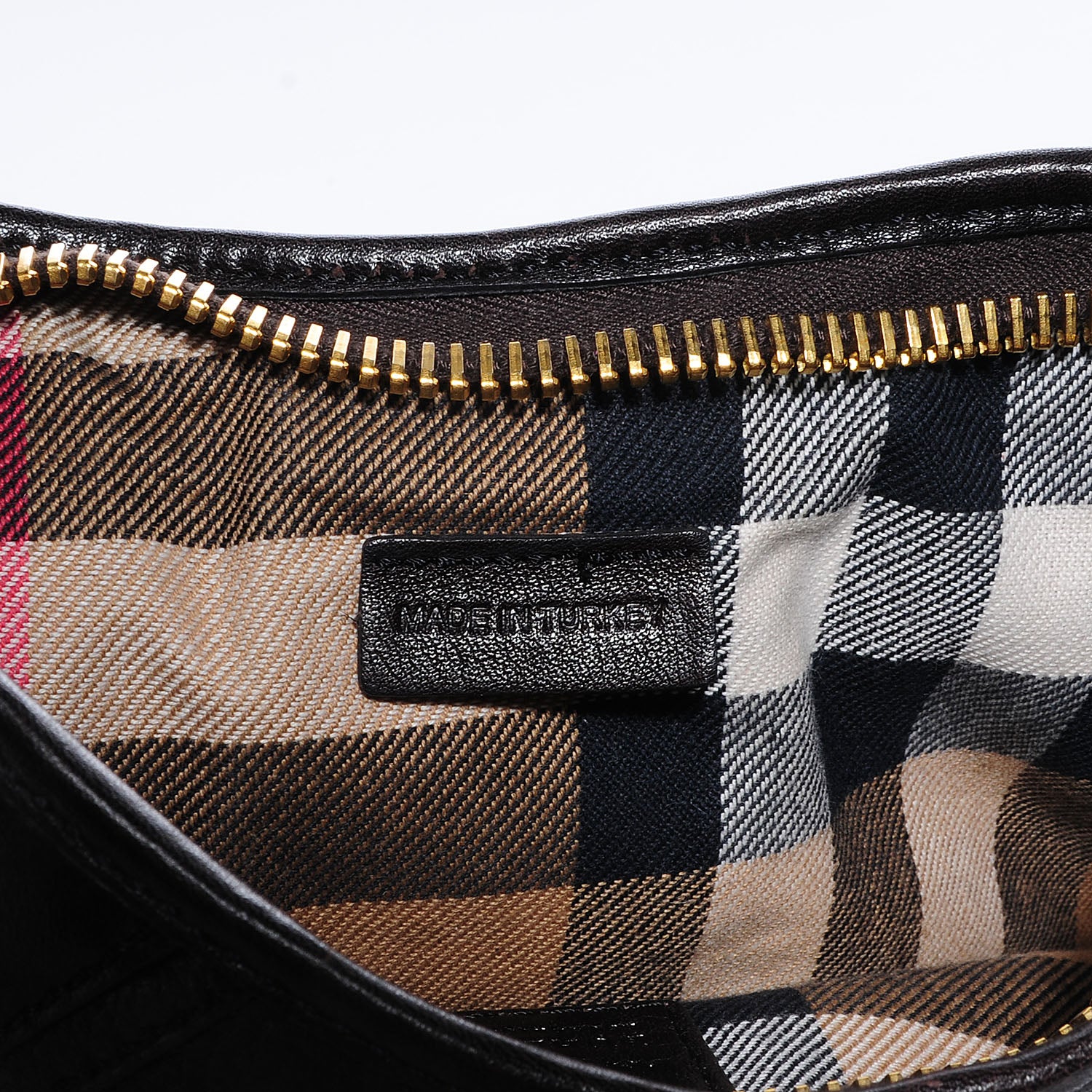Burberry Pebbled Leather Ashbury Clutch Brown 6 of 8