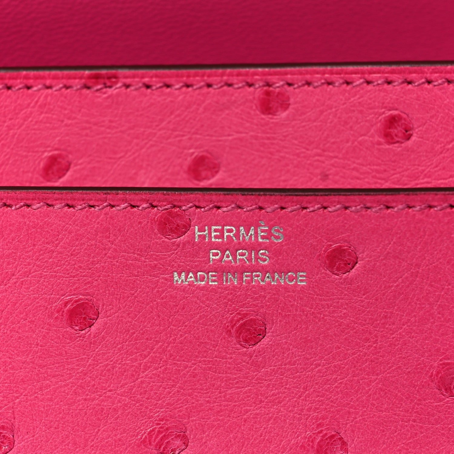 Hermes Ostrich Constance Long Wallet Rose Tyrien 6 of 10