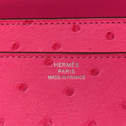 Hermes Ostrich Constance Long Wallet Rose Tyrien 6 of 10