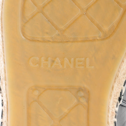 Chanel Lambskin CC Espadrilles 40 Black 8 of 11
