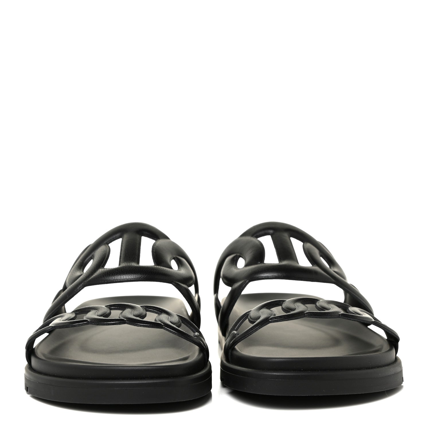 Hermes Nappa Extra Sandals 36 Black 2 of 8