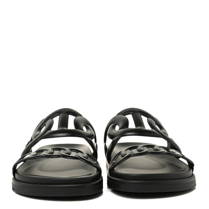 Hermes Nappa Extra Sandals 36 Black 2 of 8
