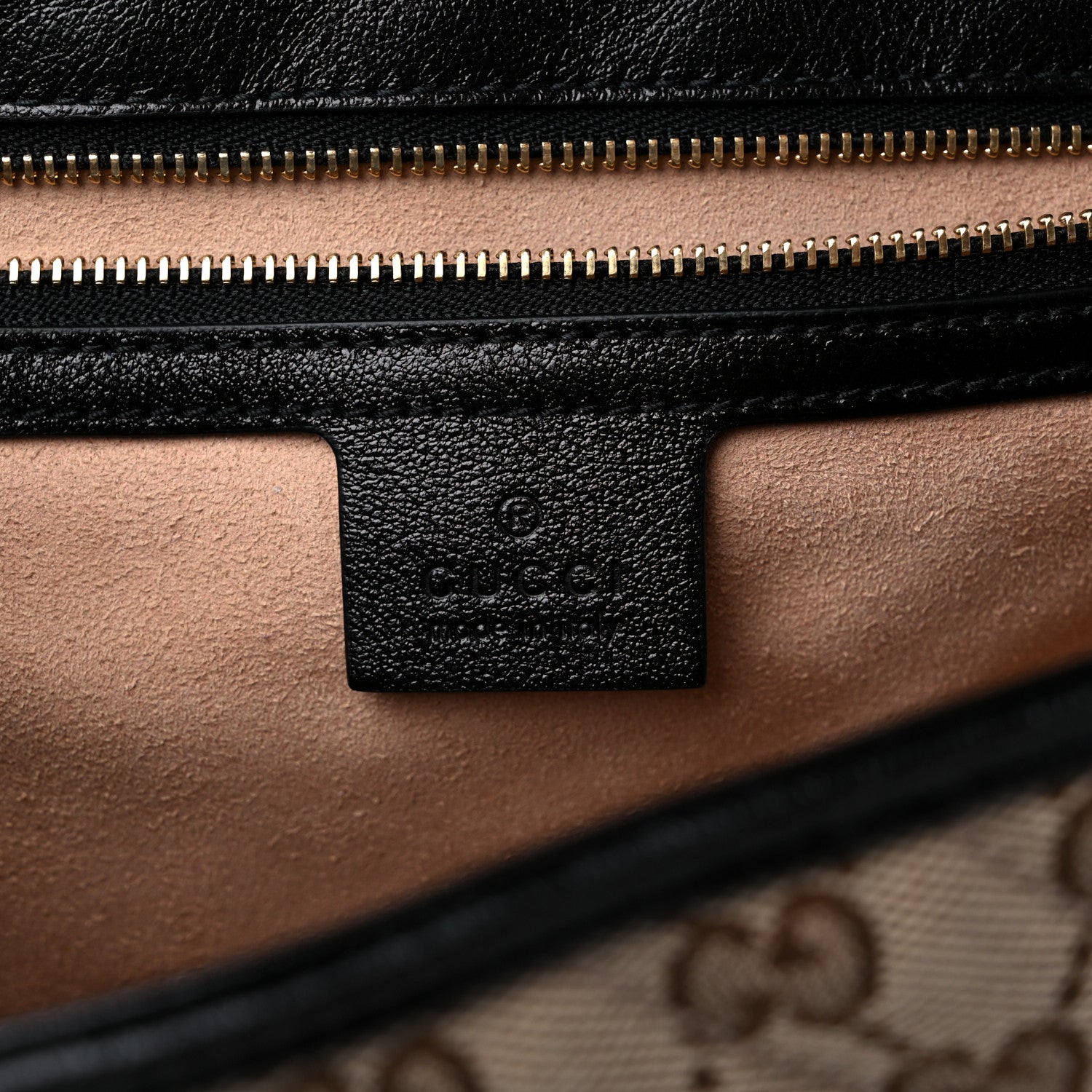 Gucci Monogram Azalea Calfskin Matelasse Diagonal Medium GG Marmont Shoulder Bag Beige Ebony Black 6 of 9