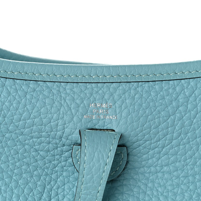 Hermes Taurillon Clemence Evelyne TPM Bleu Atoll 6 of 11