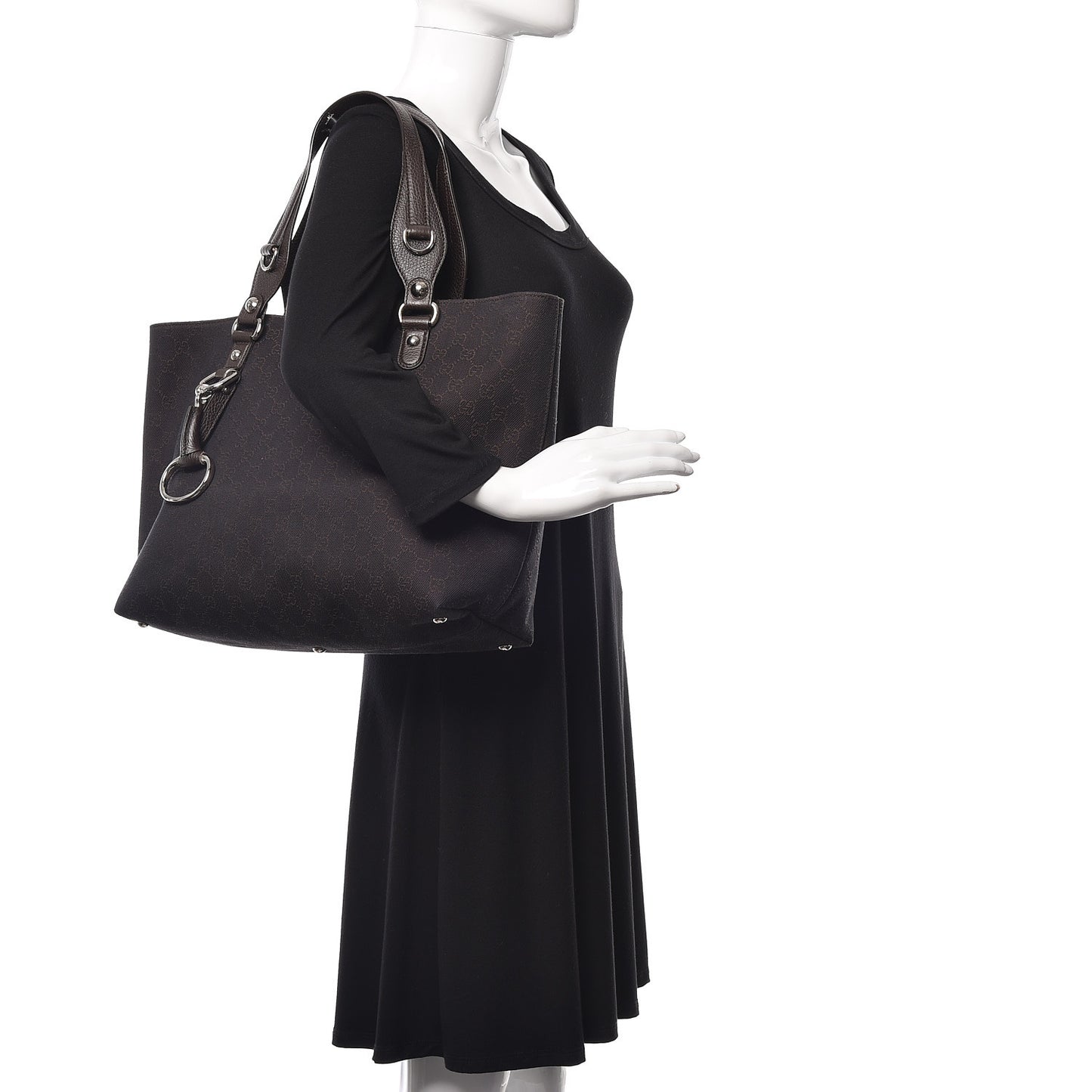 Monogram Icon Bit Tote Dark Brown